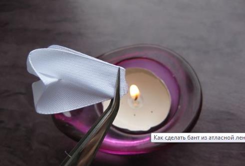 Бантики из атласной ленты своими руками: пошаговая инструкция